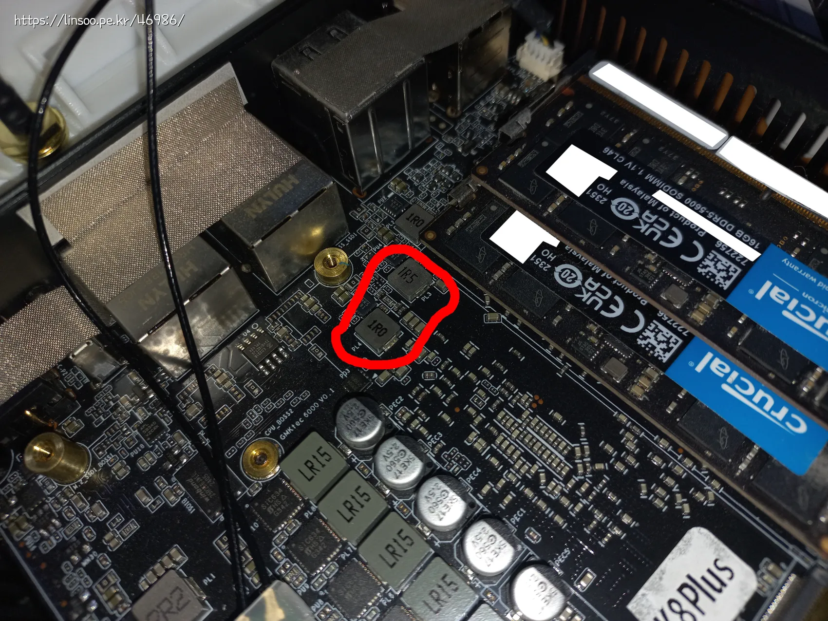 k8p 기판에 닿는 부분