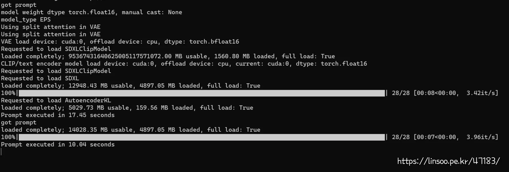 3.42it/s 3.96it/s
